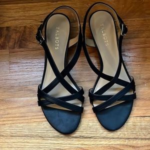 Talbots Leather Capri Cross Strap Sandals